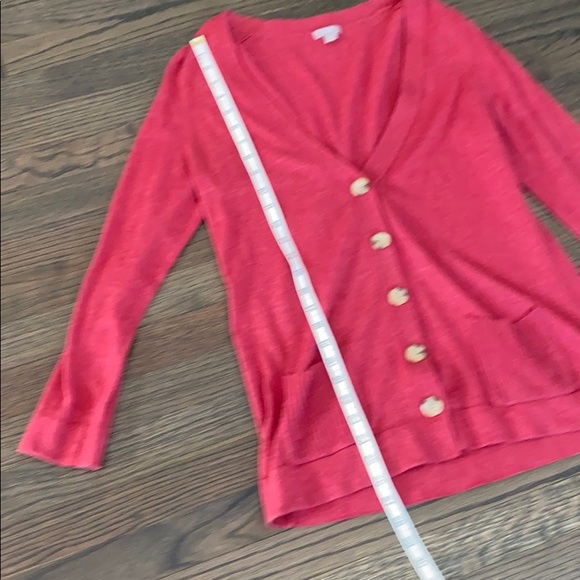 J. Jill Red Button Down Cardigan Sweater M Medium - Picture 3 of 8